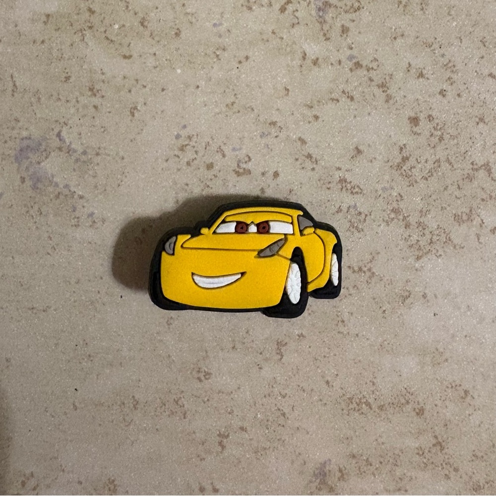 5/$15 CROCS jibbitz shoe charm Yellow Cartoon Car